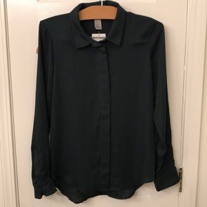 Forest green H&M blouse